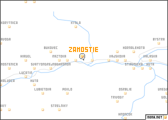 map of Zámostie