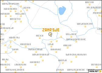 map of Zamršje