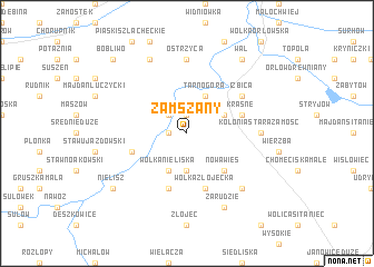 map of Zamszany