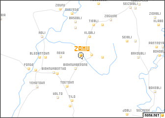 map of Zamu