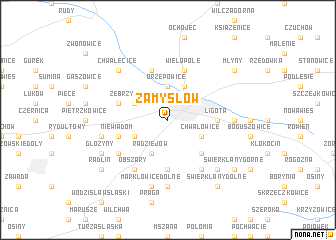 map of Zamysłów