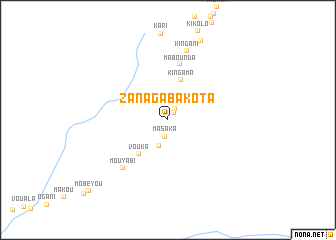 map of Zanaga Bakota