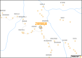 map of Zanaga