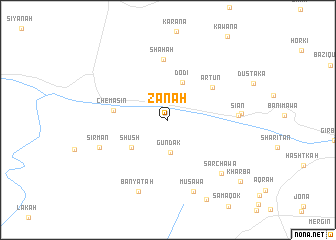 map of Zānah