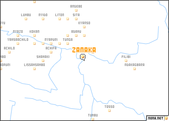 map of Zanaka