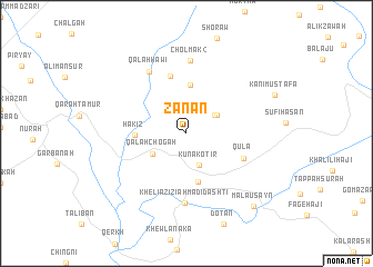 map of Zanan