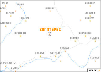 map of Zanatepec