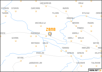 map of Zaņa