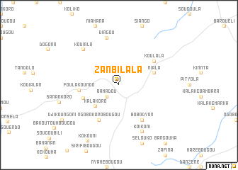 map of Zanbilala