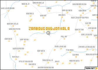 map of Zanbougou Djonkala