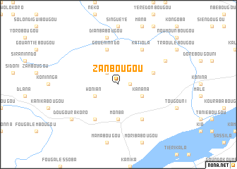 map of Zanbougou