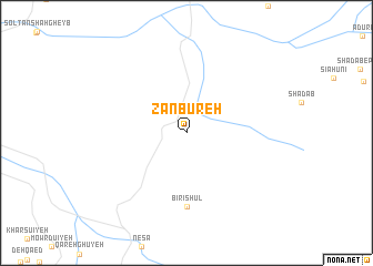 map of Zanbūreh