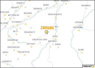 map of Zandak