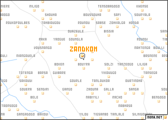 map of Zandkom