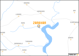 map of Zanékan