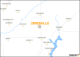 map of Zanesville