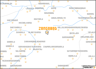 map of Zangābād