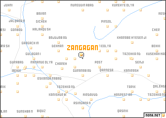 map of Zangagān