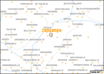 map of Zanganeh