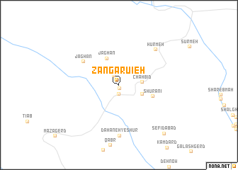 map of Zangārū\