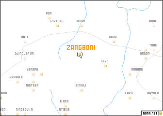 map of Zangboni