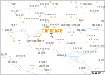 map of Zangedar