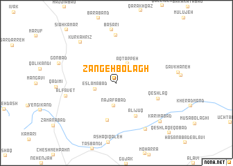map of Zangeh Bolāgh