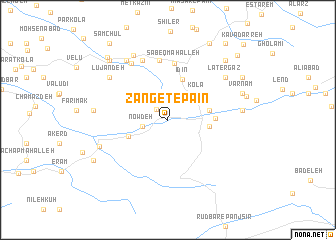 map of Zanget-e Pā\
