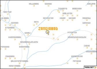 map of Zangīābād