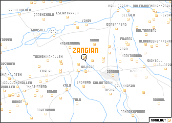 map of Zangīān