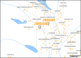 map of Zangīān