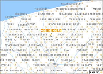 map of Zangī Kolā