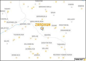 map of Zangī Kūh