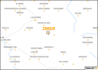 map of Zangīn