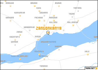 map of Zangon Kanya