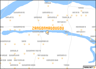 map of Zangon Madougou