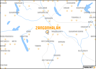 map of Zangon Malam