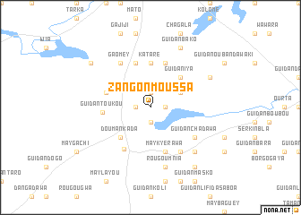 map of Zangon Moussa