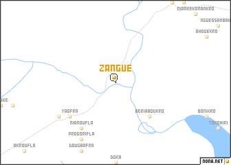 map of Zangué