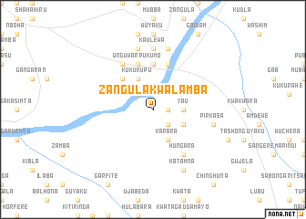 map of Zangula Kwalamba