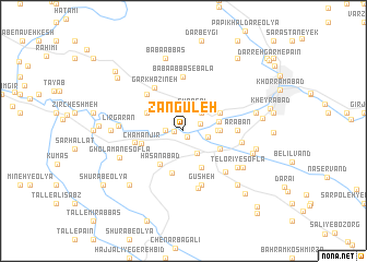 map of Zangūleh