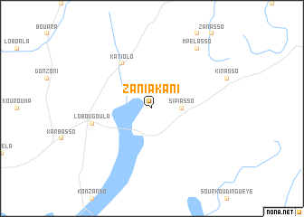 map of Zaniakani