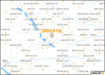 map of Zaniemyśl