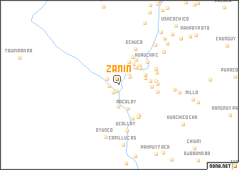 map of Zañin