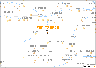 map of Zanitzberg