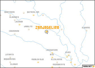 map of Zanja de Lira