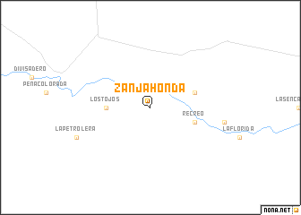 map of Zanja Honda