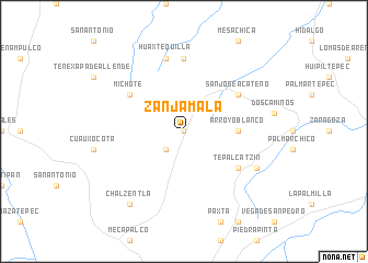 map of Zanja Mala