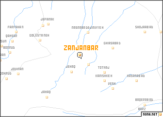 map of Zanjānbar