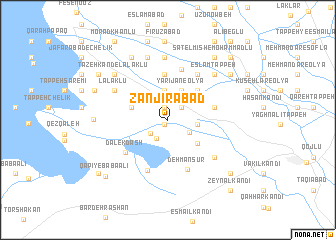 map of Zanjīrābād